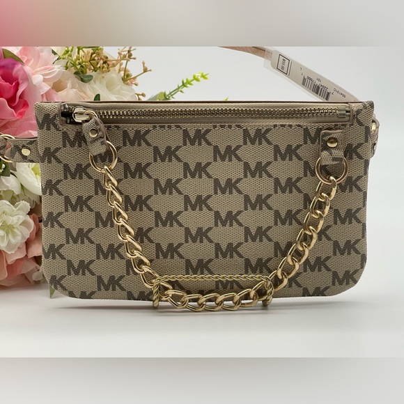 Michael Kors Signature Logo Pull Chain Belt Bag - Picture 3 of 13